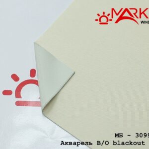 Светонепроницаемая рулонная штора блэкаут “Акварель” слоновая кость