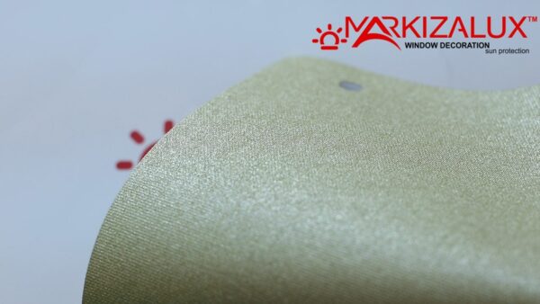 Рулонная штора Аурис с металлизированной тканью оливковый