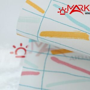 Рулонная штора Эмоджи оранж бирюза