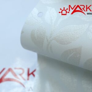 Рулонная штора блэкаут с рисунком "Мелиса" белый