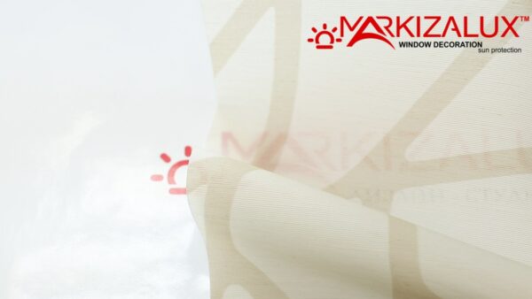 Рулонная штора Рустик бежевый с рисунком в виде прожилок листьев