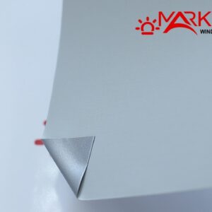 Рулонная штора с тканью Шёлк blackout Alu серый (Германия)