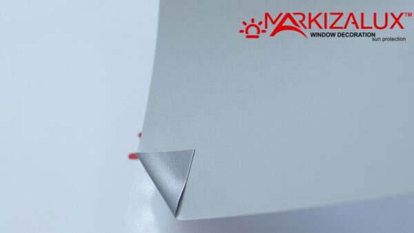 Рулонная штора с тканью Шёлк blackout Alu серый (Германия)