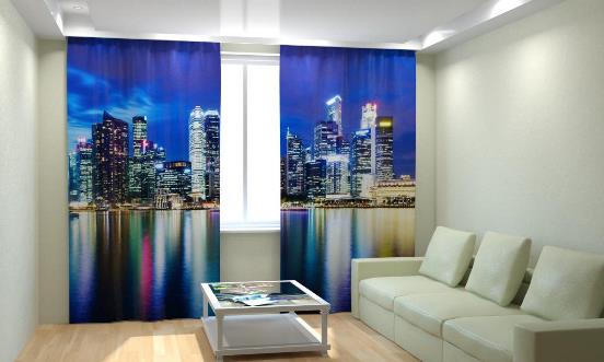 Шторы с фотопечатью в гостиную
