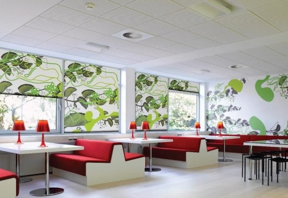 Шторы с фотопечатью для ресторана и кафе